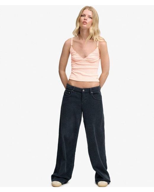 Superdry Athletic Essentials Cami Top Slanke Pasvorm in het Pink