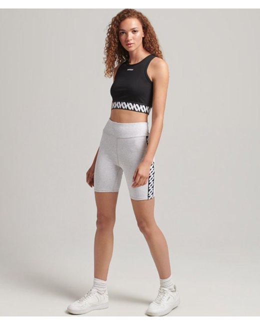 Superdry White & Co Elastic Logo Cycle Shorts