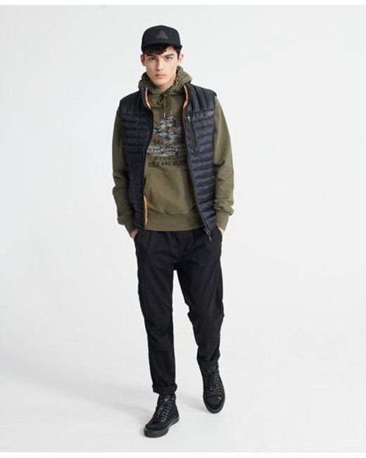 Superdry Green Desert Classic Loopback Hoodie Chive for men
