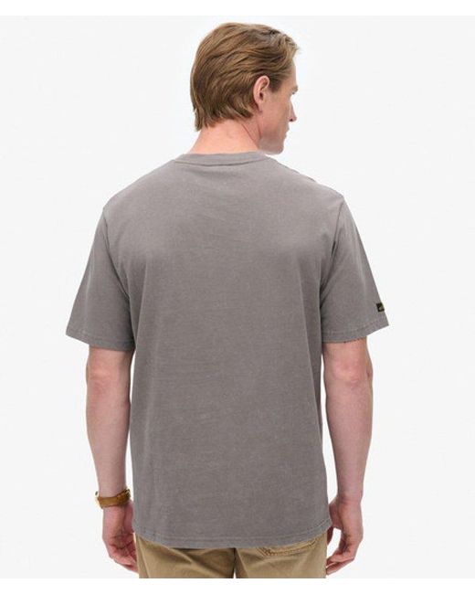 Superdry Gray Seventies Rock Graphic Band T-shirt for men
