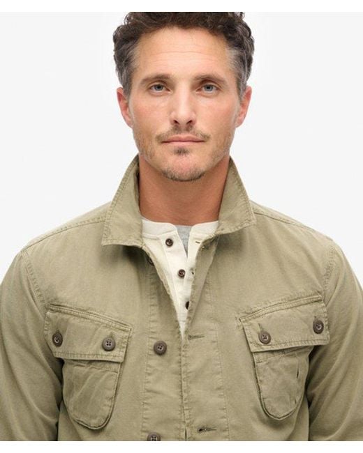 Superdry Militaire Overshirtjas in het Green voor heren