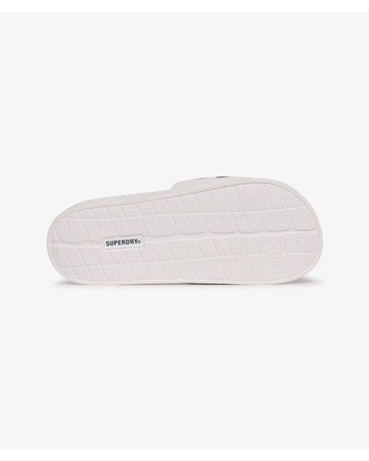 Superdry Code Core Badslippers in het White