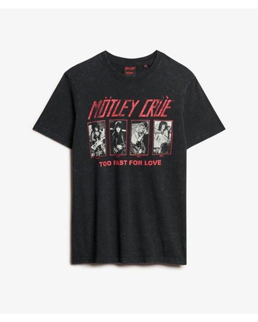 Superdry Black & Co Mötley Crüe X & Co Limited Edition T-shirt for men