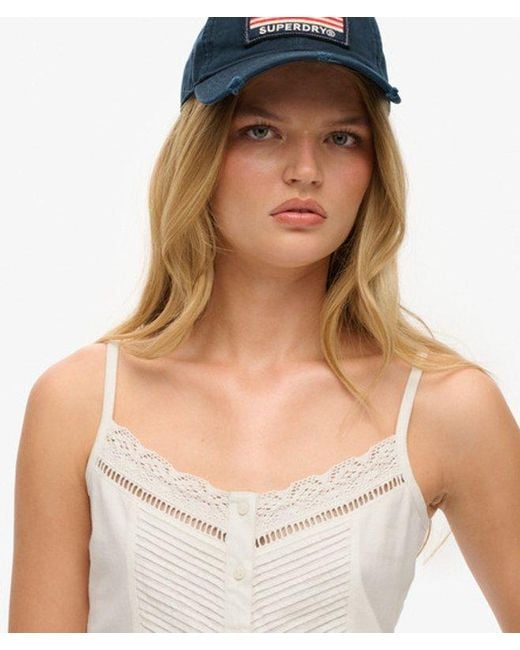 Superdry White & Co Lace Button Through Cami Top