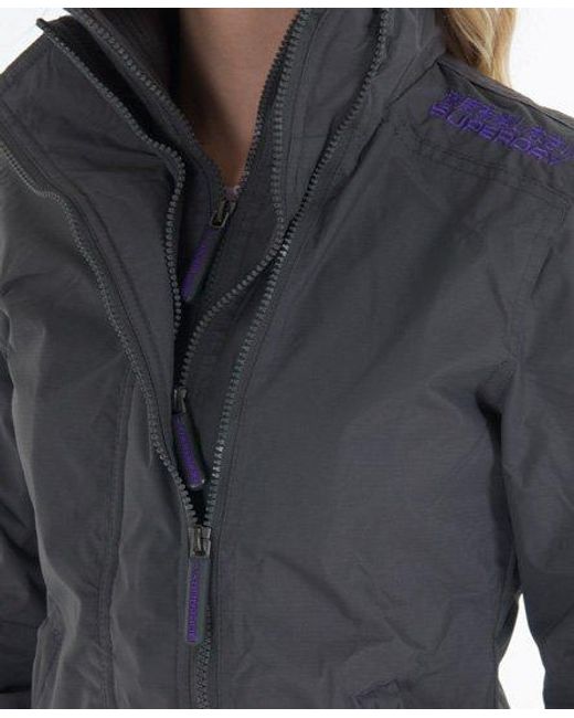 Superdry Gray Technical Windcheater Light Charcoal/Fluro