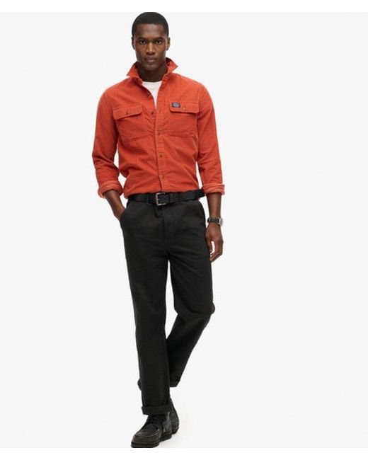 Superdry Red & Co Trailsman Relaxed Fit Corduroy Shirt for men