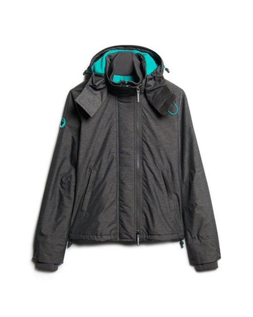 Superdry Black & Co Pop Zip Hooded Arctic Sd-windcheater Jacket