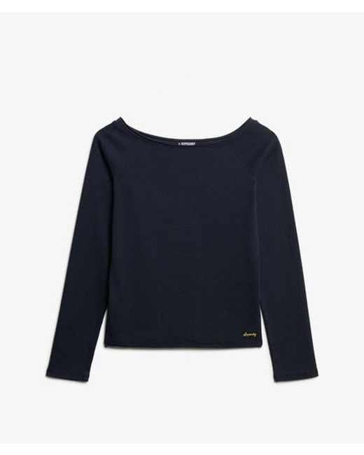 Superdry Blue & Co Bardot Off Shoulder Top