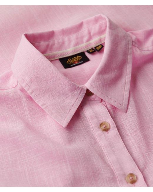 Superdry Pink & Co Ibiza Long Beach Shirt