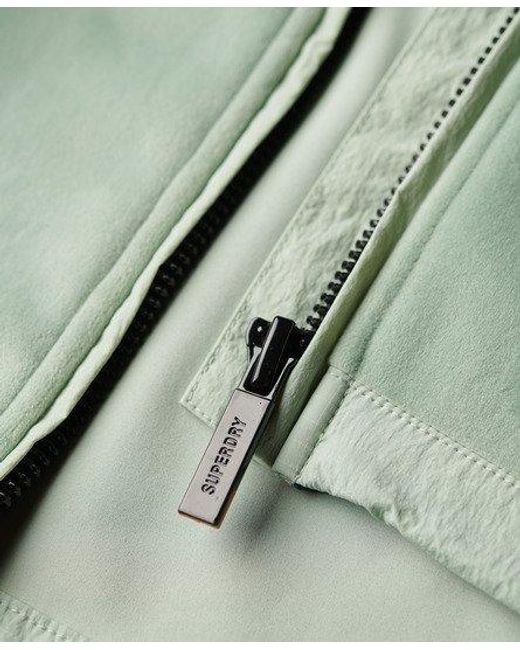 Superdry Green Ladies Classic Embroidered Hybrid Trekker Jacket