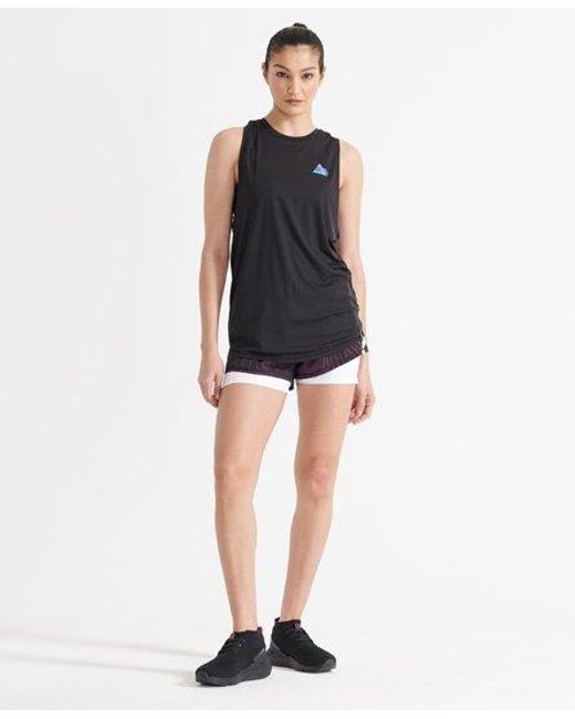Superdry Black Sport Running Featherweight Tank Top