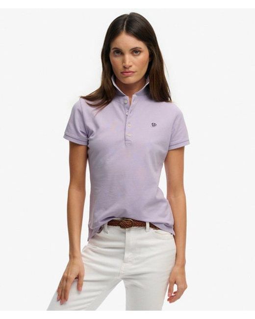 Superdry Purple & Co Heritage Slim Fit Polo Shirt
