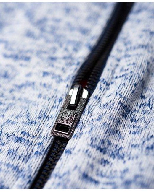Superdry Blue Storm Zip Hoodie Penn Marl
