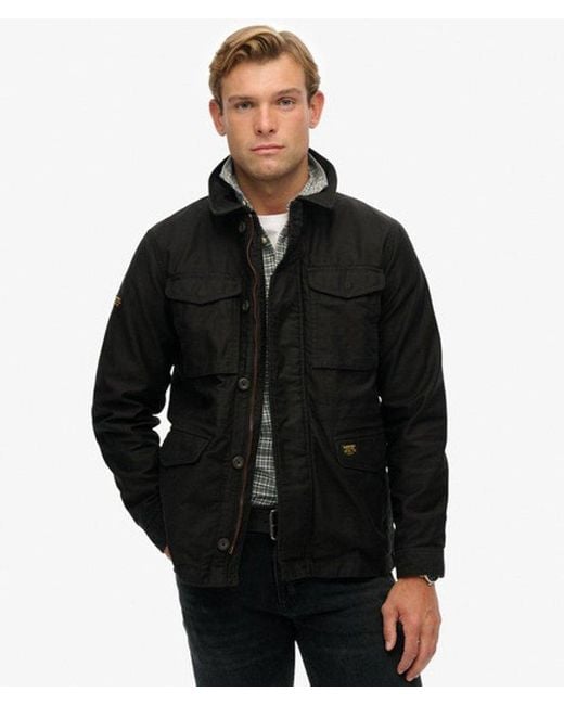 Superdry Black Collared M65 Jacket for men