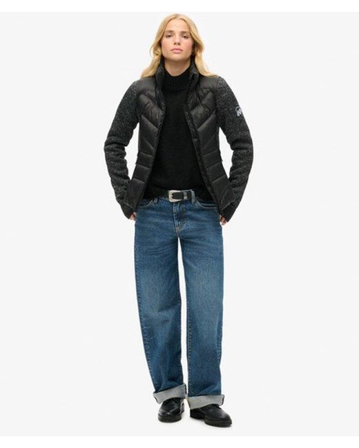 Superdry Black & Co Storm Knit Hybrid Jacket