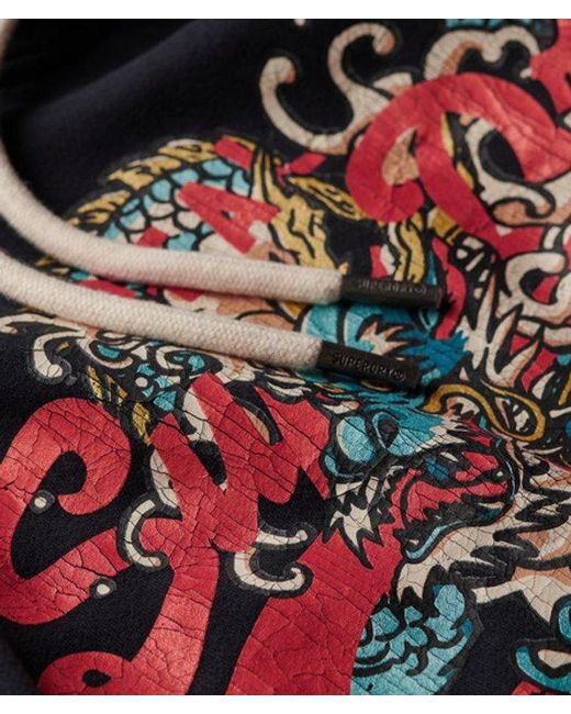 Superdry Blue & Co Tokyo Vintage Logo Hoodie for men