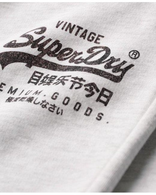 Superdry Klassieke Heritage joggingbroek Met Vintage Logo in het White voor heren