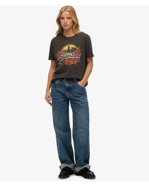Superdry Black & Co Floral T-shirt