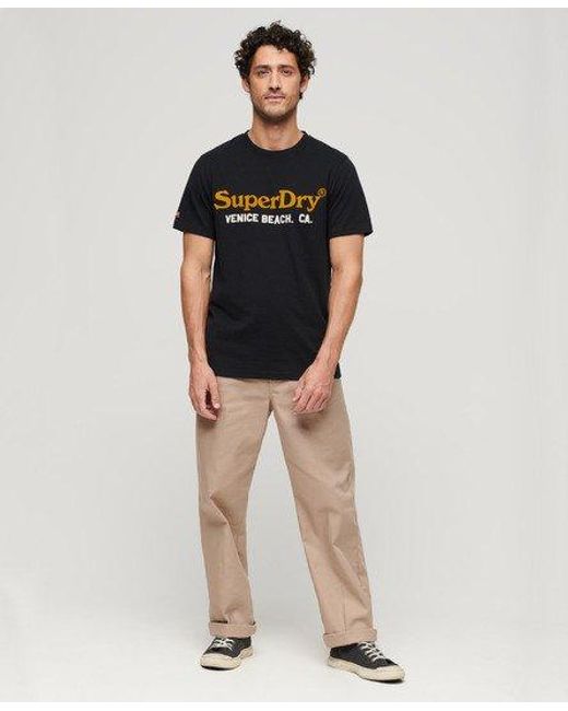 Superdry Venue Duo T-shirt Met Logo in het Black voor heren