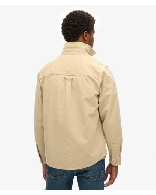 Superdry Natural Cotton Surplus Canvas Overshirt for men