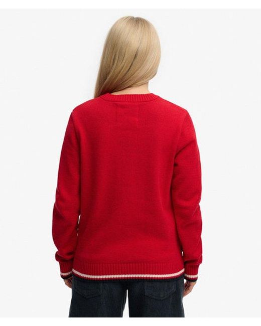 Superdry Red & Co Athletic Essentials Americana Flag Crew Knit