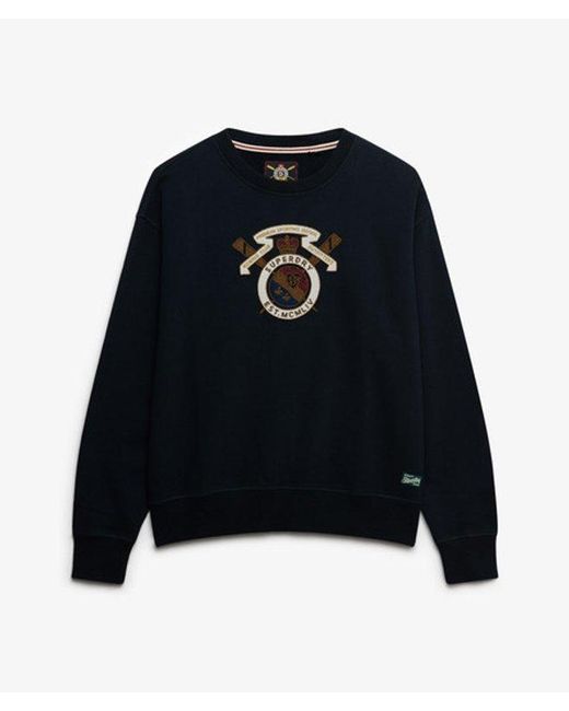 Superdry Blue Crest Loose Crew