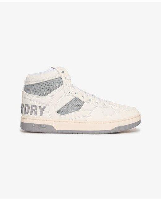 Superdry White Vegan Jump High Top Trainers
