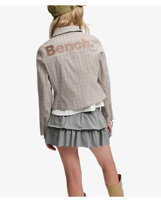 Superdry Gray Bench X & Co Bench Double Zip Collared Check Jacket