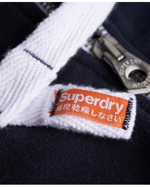 Superdry Blue Track & Field Zip Hoodie Eclipse
