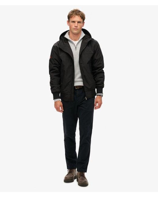 Superdry Black & Co Surplus Nylon Hooded Bomber Jacket for men