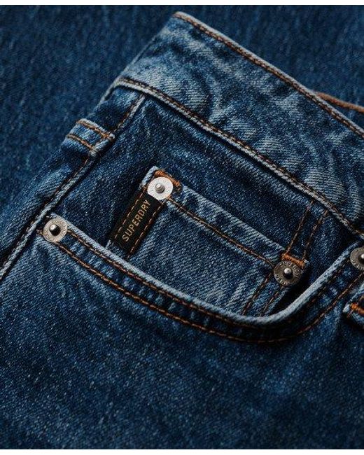 Superdry Slimfit Jeans Met Middelhoge Taille in het Blue