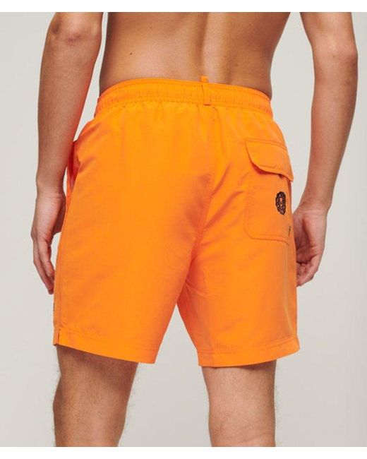 Superdry Orange & Co Recycled Polo 17-inch Swim Shorts for men