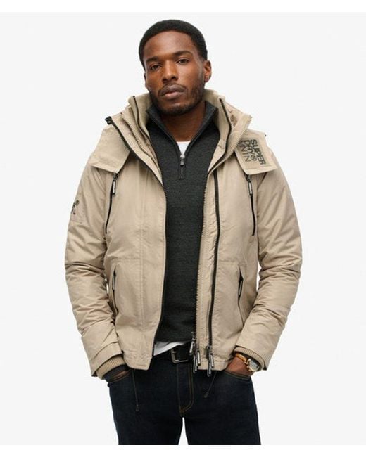 Superdry Mountain Sd Windcheater Jas in het Natural voor heren