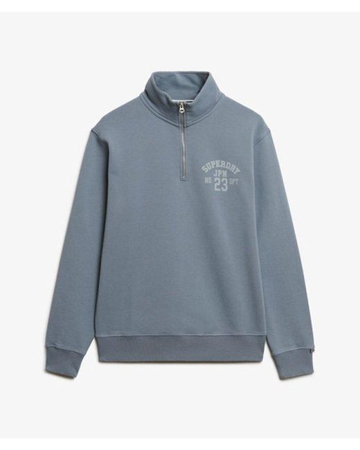 Superdry Blue & Co Athletic Essentials Half Zip Sweatshirt for men