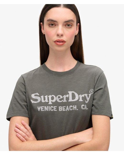 Superdry Black & Co Metallic Venue Relaxed T-shirt