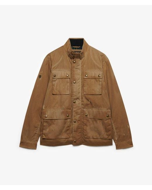 Superdry Brown & Co The Merchant Store - Racer Wax Jacket for men