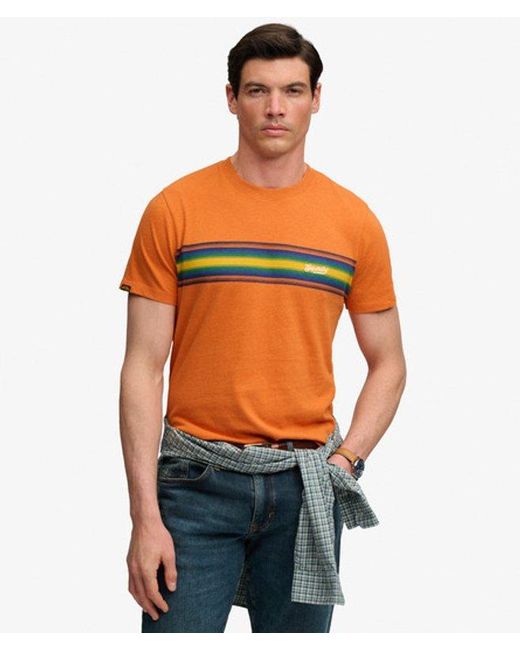 Superdry Orange & Co Outdoor Stripe Logo Relaxed T-shirt for men