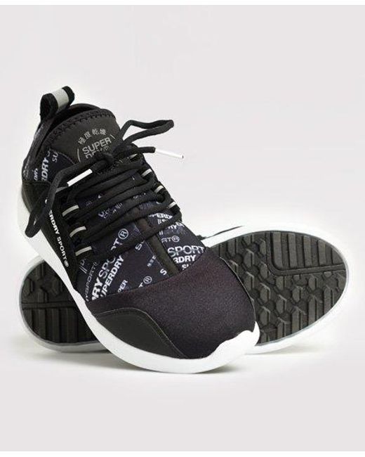 Superdry Black Superlite Runner Trainers /Optic