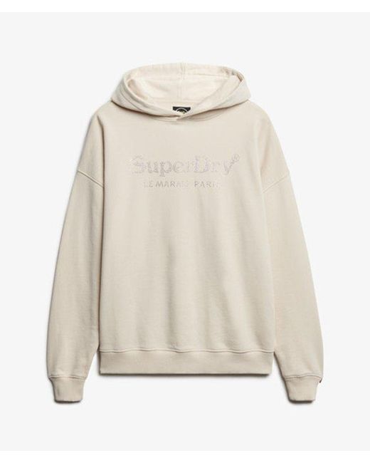 Superdry Natural Venue Metallic Relaxed Hoodie