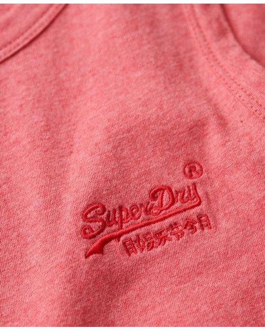 Superdry Red Essential Logo Vest Top for men