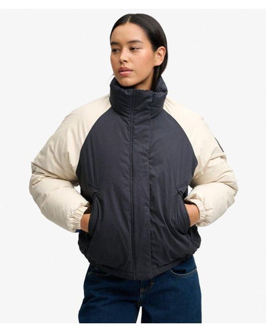 Superdry Blue Cotton Padded Shell Jacket