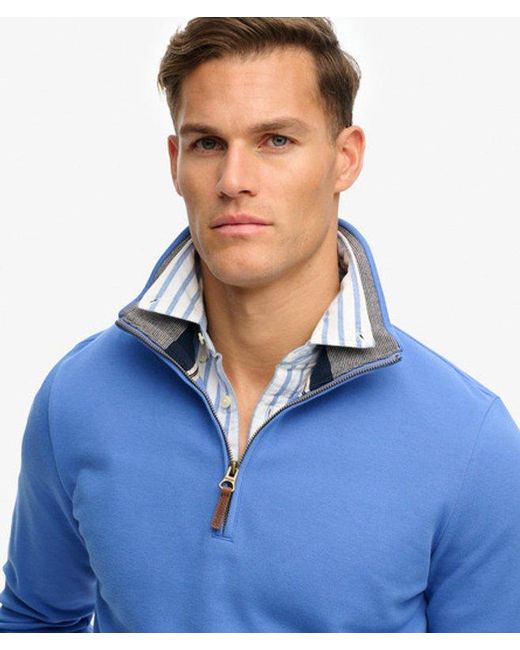 Superdry Blue & Co Essential Pique Half Zip for men