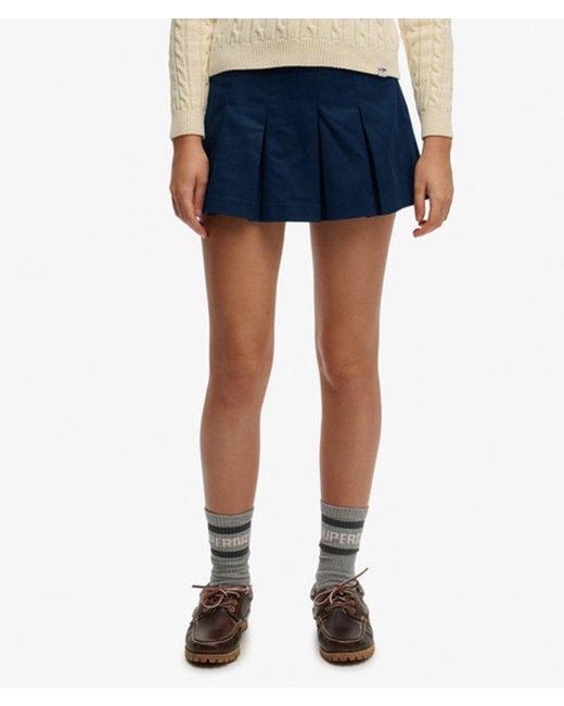 Superdry Blue & Co Mini Pleated Skort