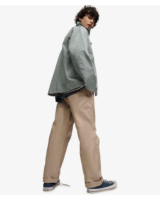 Superdry Metallic Bench X & Co Bench Workwear Straight Chino Trousers for men