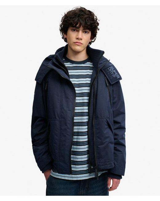 Superdry Blue & Co Hooded Microfibre Arctic Windcheater Jacket for men