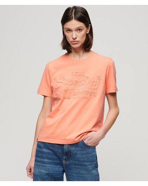 Superdry Orange & Co Embossed Relaxed T-shirt
