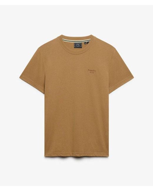Homme T-Shirt Essential À Logo Serif Brodé Taille Superdry pour homme en coloris Blue