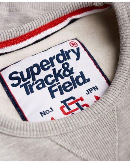 Superdry White Track & Field Crew Trophy Marl for men