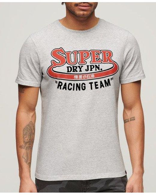 Superdry Gray Reworked Classic Graphic T-shirt for men