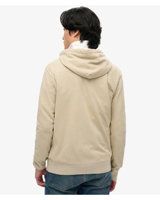 Homme Sweat À Capuche Zippé Essential Classic Taille Superdry pour homme en coloris Natural